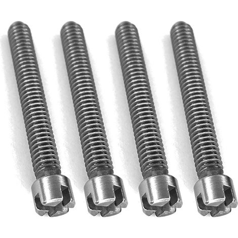 Satz mit 4 Kreuzschlitz-Bettschrauben aus Rohstahl 8 mm x 60 mm – 150 mm Steigung – Direktgewinde für Möbel und Schränke (1/4)