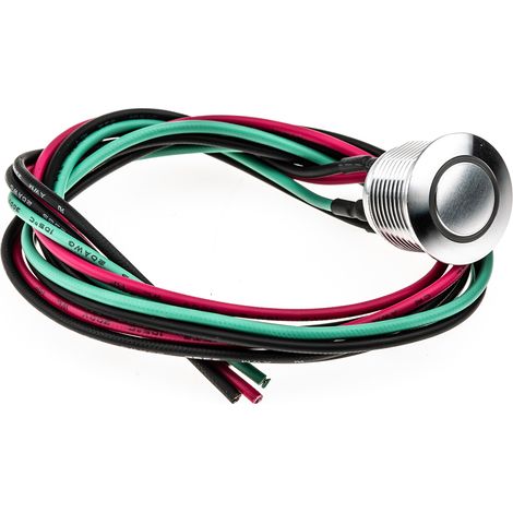 Bouton-poussoir, Momentané lumineux, LED Vert, Unipolaire à une direction, 2 A, Translucide, Montage panneau ( Prix pour Paquet de 1 )