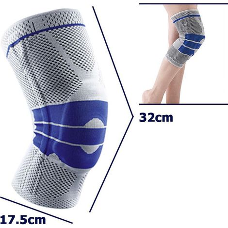 TrAdE Shop Traesio - Coppia Supporto Tutore Per Ginocchio Protezione Allenamento Firness Sport Blu -