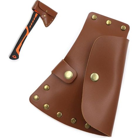 Inovra Plus Axtscheide und Schutzhülle für scharfe Äxte Leder Axtscheide 115 cm Axtklinge Outdoor Aktivitäten wie Camping und Wandern Jagdhilfe (1/5)