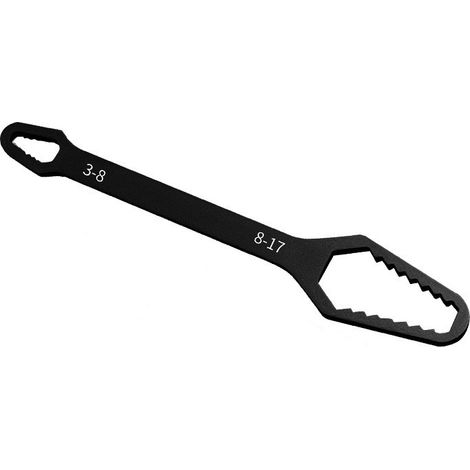 Clé auto-réglable – Outils de réparation à double extrémité en acier, clés de réparation de vélo réglables avec poignée multi-prise à couple élevé (1/5)