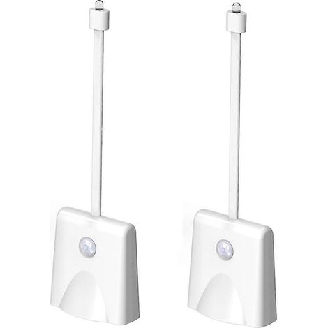 Veilleuse WC, 16 couleurs, avec détecteur de mouvement, lampe projecteur pour WC (lot de 2) - FFY (1/4)
