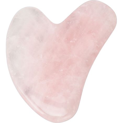 Cœur en cristal rose pour grattage Gua Sha, outil de drainage lymphatique du visage et du cou, favorise la circulation sanguine, forme cœur, guasha facial. (1/5)