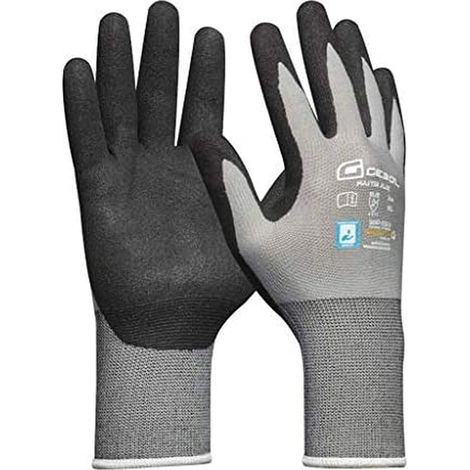 Gebol Master Flex Guanti da lavoro per uso universale Guanti in nitrile dermatologicamente testati Per uomo Taglia L (Gr 9) Grigio 1 paio (1/4)