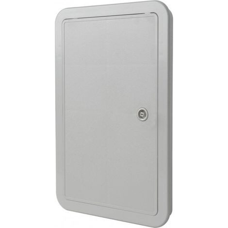 Sportello portello porta in abs grigio l 335 x h 435 x p 22mm per ispezione (1/8)