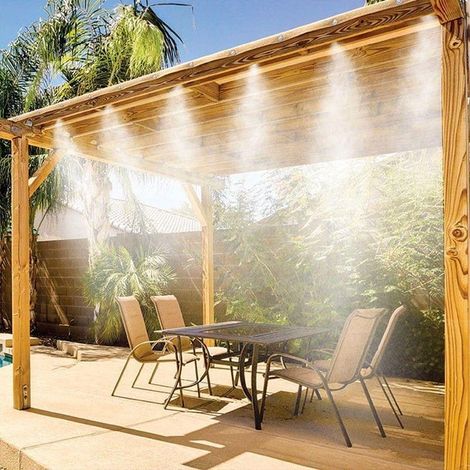 Brumisateur pulvérisateur extérieur 10m – Pression 70 bars – Refroidit jusqu'à 10°C – Installation simple et personnalisable – Shop-Story (1/5)