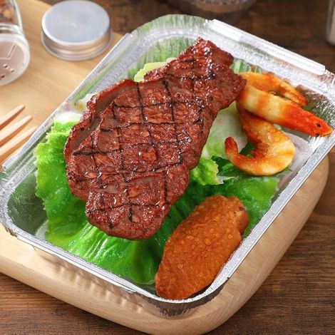 Stampi da forno in alluminio, contenitori in alluminio ecologici con coperchi trasparenti per una chiusura ermetica, adatti al forno e al congelatore, ideali