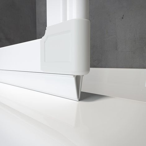 Schulte joint d'étanchéité blanc, universel, pour pare-baignoire, 1300 mm recoupable, pour verre de 3 mm