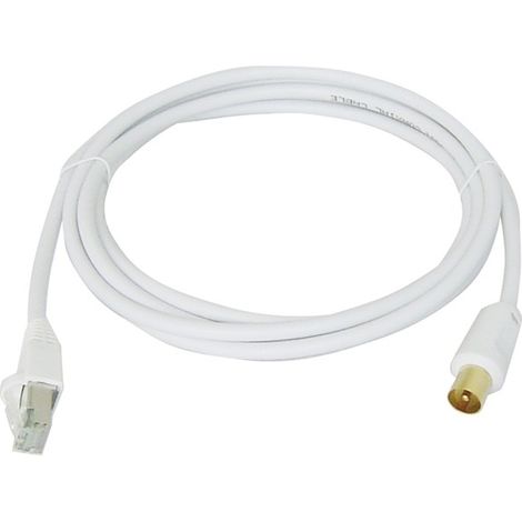 Cordon RJ45/Fiche IEC TV Longueur 2 mètres MICHAUD Q244 (1/4)