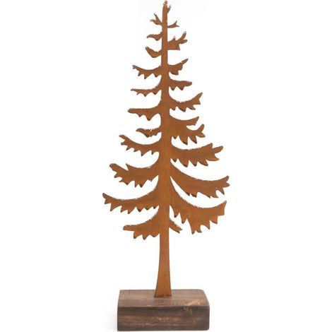 TrendLine Deko Tannenbaum aus Metall 19,5x7x49cm Weihnachtsbaum Weihnachten