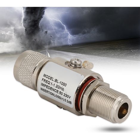 Parafoudre Haute Fréquence 1-1.2GHz BL-1000, Connecteurs N Mâle/Femelle, Protection Surtension Large Bande