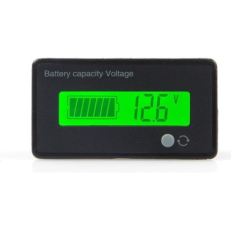 Testeur de capacité de Batterie et voltmètre avec écran LCD rétro-éclairé,Détecteur de Moniteur de voltmètre indicateur de Batterie Acide de Plomb étanche 12V 24V 36V 48V (1/4)