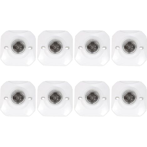 8 pièces Douilles de Lampe Carrées Céramique Base Plate Résistante Feu pour Salon et Support Ampoule (1/5)