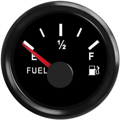 Jauge de carburant 0-90 ohms compatible avec voiture, bateau, moto, tracteur, générateur, yacht, jauge numérique de réservoir de carburant avec cadran de 52 mm et affichage LED 2025 (1/5)