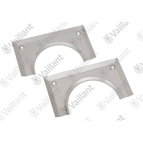 VAILLANT Roseta, DN 125, dividida (acero inoxidable) Sistema 80/125 PP, sistema de fachada Vaillant-Nr. , 0020059480