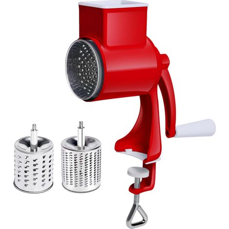 Râpe à fromage manuelle rotative en acier inoxydable, broyeur à noix pour usage en cuisine (1/5)