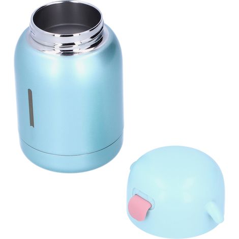 Isolierte Edelstahl-Trinkflasche für Kinder, kleiner tragbarer Silikon-Babybecher für Zuhause und Schule, grün (1/5)
