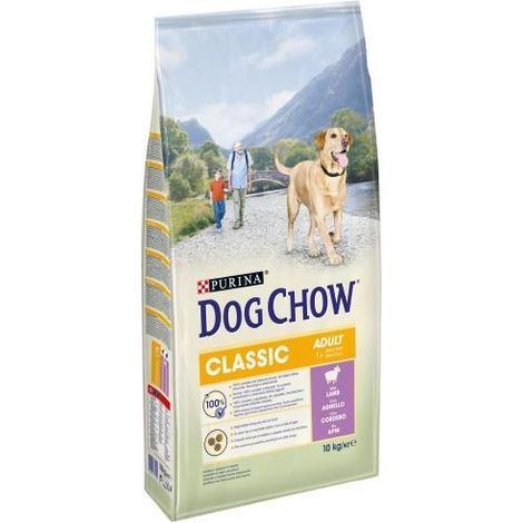 crocchette per cani purina "dog chow classic" adulto di tutte le taglie con agnello 10 kg (1/2)