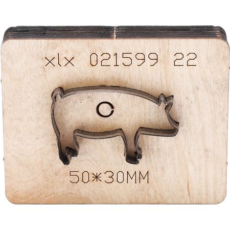 Outil de découpe en cuir en forme de cochon, outil de découpe pour papier, caoutchouc et plastique (1/5)