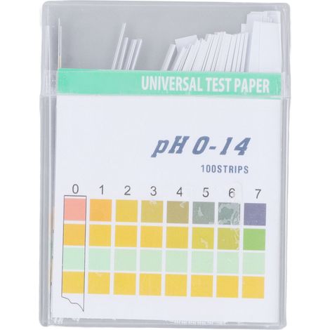100 Bandelettes Test pH Haute Précision, pour Analyse de l'Eau, Cosmétiques et Sols, Gamme 0-14, Usage Professionnel (1/5)
