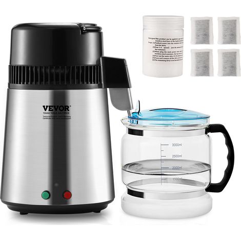 VEVOR Wasser Destilliergerät Distiller Edelstahl Wasserdestilliere 4L Silber Water Distiller Wasserdestiller Wasserdestilliergerät (1/5)