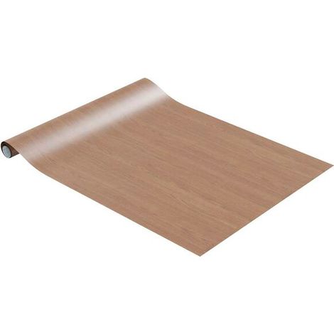 Meuble recouvert d'un film autocollant, coloris chêne clair, 500 x 90 cm, en PVC. (1/5)