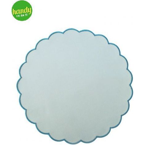 Tovaglietta azzurro H&H tonda in cotone Ø 38 cm