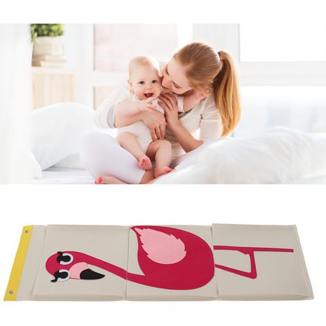 Sac de rangement mural à 3 compartiments, motif animal en feutrine, oiseau, pour placard ou lit bébé, 100,7 x 35 cm (1/5)