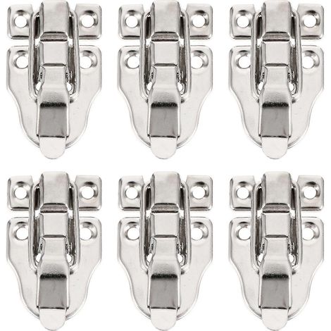 Lot de 6 fermoirs pour boîte à bijoux, style antique, en bois, pour coffret cadeau. (1/3)