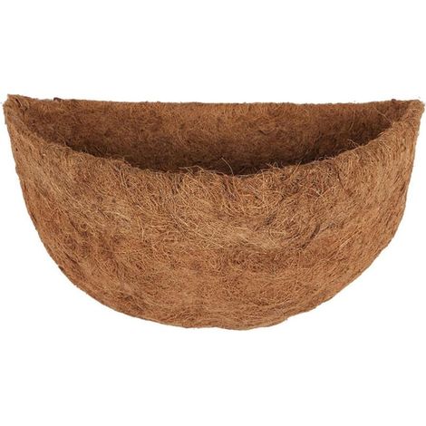 Round Coconut Basket, Coconut Liner for Planters, Natural Replacement Coir Flower Pot, Hanging Flower Basket for Outdoor Balcony Home Decoration, 10 Inch