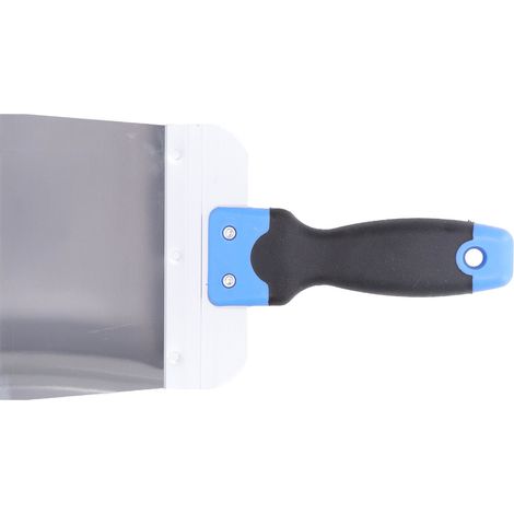 Couteau à mastic en acier inoxydable poli miroir pour l'entretien automobile, avec manche antidérapant en caoutchouc souple de 150 mm (6 pouces).