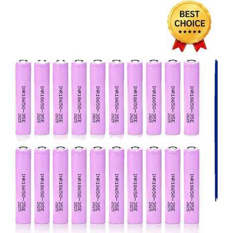 Batería recargable de iones de litio, capacidad de 3500 mAh, corriente de 20 A, 20 unidades INR18650-35E (1/2)