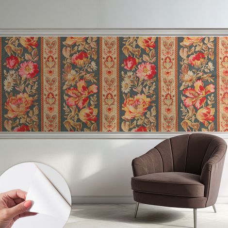 Carta da parati autoadesiva - Fotomurale adesivo - design elegante - stile moderno - Fiori colorati 250x104 cm (1/5)