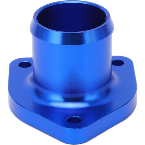 Boîtier de thermostat en alliage d'aluminium 6061 T6 bleu, pièce auto de remplacement compatible Ford Powerstroke 7.3L 1999-2003, accessoire moteur durable. (1/5)