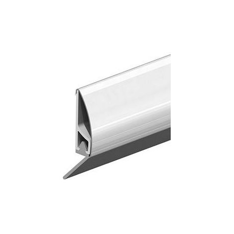 Joint de sol Inox avec lèvre à visser acier argent. L 1000mm (1/4)