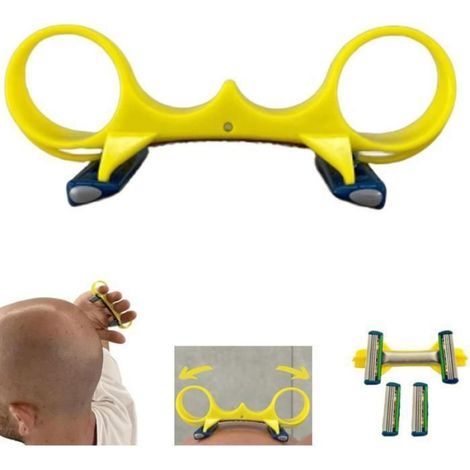 Rasoir chauve tondeuse à cheveux rapide pour hommes chauves rasoir rapide à double lame anti-coupure gain de temp RASOIR ELECTRIQUE