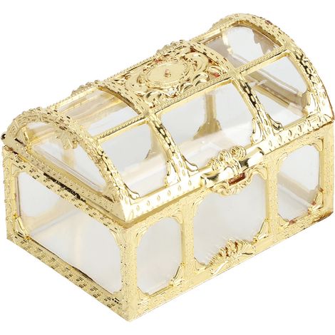 Lot de 12 boîtes à bonbons creuses pour chocolats, ornement, bocaux cadeaux, décoration pour mariage, couleur or, 7 cm (1/5)