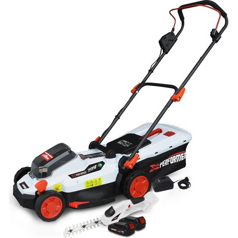 Tondeuse à gazon et Cisaille de jardin sur batterie - X-Performer XPTDE3320LI / XPCSTH20LI - 2 Batteries 2Ah et chargeur