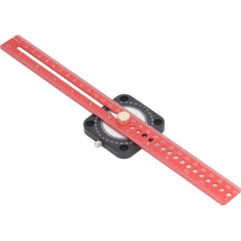 Tracciatore a compasso per la lavorazione del legno, strumento di disegno circolare regolabile in lega di alluminio, strumento per tracciare linee e cerchi su legno. (1/4)