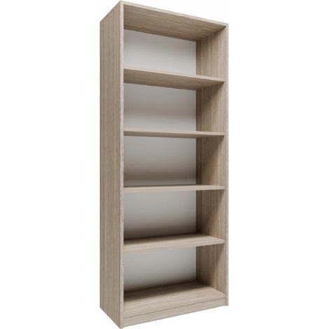 Bibliothèque - Étagères réglables - 180cm x 74cm x 35cm - Couleur Sonoma (1/4)