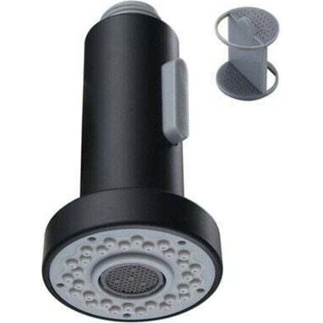 Noir Douchette pour Robinet Cuisine Douchette 2 Modes Tête Robinet Cuisine , XU,Douchette Remplacement Douchette pour Rétractable Mitigeur Cuisine,Chromé ,G1/2 - KZQ (1/4)