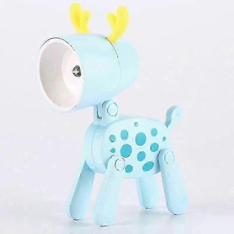 Lámpara de noche LED mini plegable para escritorio, lindas luces para mascotas, perro, ciervo, luz nocturna portátil, decoración para sala de estar de estudiantes, regalo (1/5)