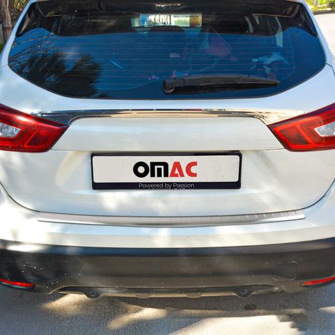 Protection Seuil de Pare-Chocs arrière - Compatible avec Nissan Qashqai 2017-2021 - Couverture de Seuil de Coffre - Bande Seuil de Chargement - Style élégant - en Acier INOX Chromé Brossé (1/5)