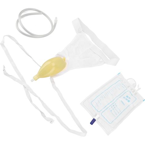Sac de recueil d'urine 1000 ml réutilisable en silicone hypoallergénique pour personnes âgées (1/5)
