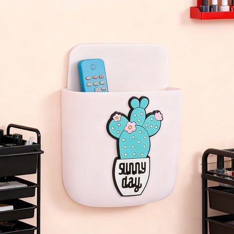 Support pour télécommande, support mural, support adhésif, boîte de rangement pour voiture, support pour téléphone portable pour bureau, maison, école (Cactus) (1/5)