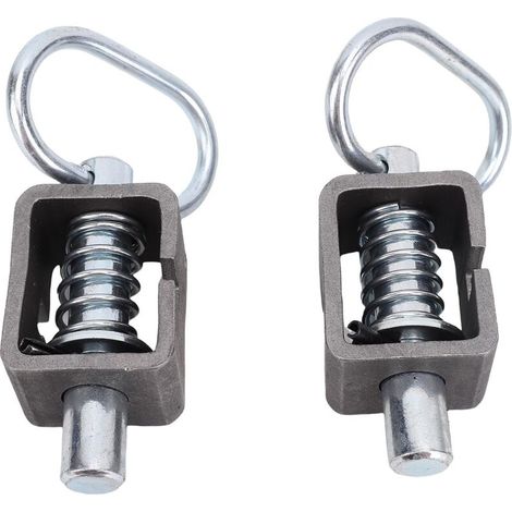 Lot de 2 verrous à ressort, ensemble de verrouillage à ressort soudé universel, adapté aux châssis de remorque, aux portes de remorque, aux supports d'angle, aux porte-pneus et aux hayons (1/5)