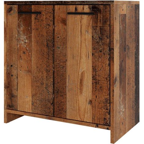 Waschbeckenunterschrank Kiko, Eiche rustikal, 58 x 60 cm, Vicco