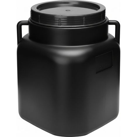 Garronda 20 Liter BPA-freies quadratisches Fass und Futtertonne Weithalsfass Wassertank und Behälter mit Deckel für Sauerkraut sowie Surfass Pökelfass für Fleisch GD-0088, Schwarz