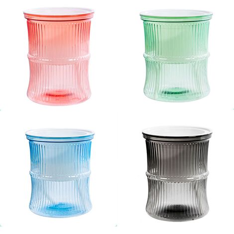 Pots de fleurs hydroponiques créatifs en bambou, petits pots de fleurs à arrosage automatique, 4 pièces mélangées, pour bureau (1/5)