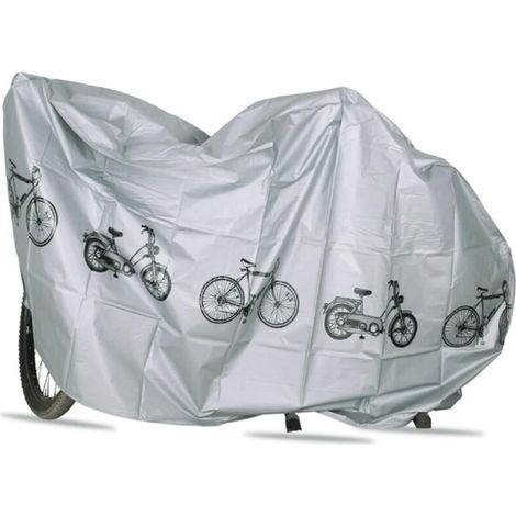Housses de vélo Protection anti-poussière, anti-pluie, anti-UV, imperméable, pour vélo, intérieur et extérieur, protection UV, imperméable, housses de pluie pour vélos,200×100cm,Grise (1/4)